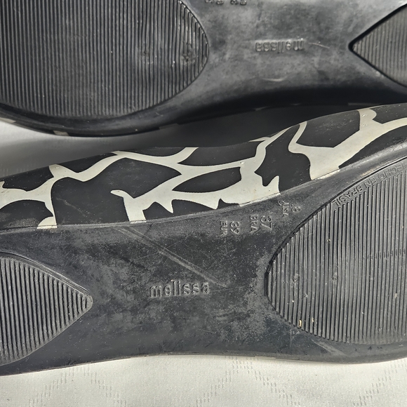 Melissa white and black animal print flats - Picture 6 of 7